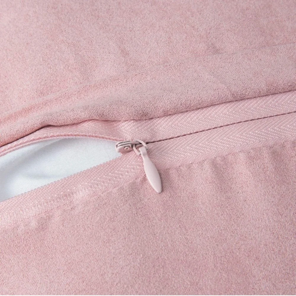 Luxury Home | Elegant Chic Blush Pink Mongolian Faux Fur Throw Pillow Cover